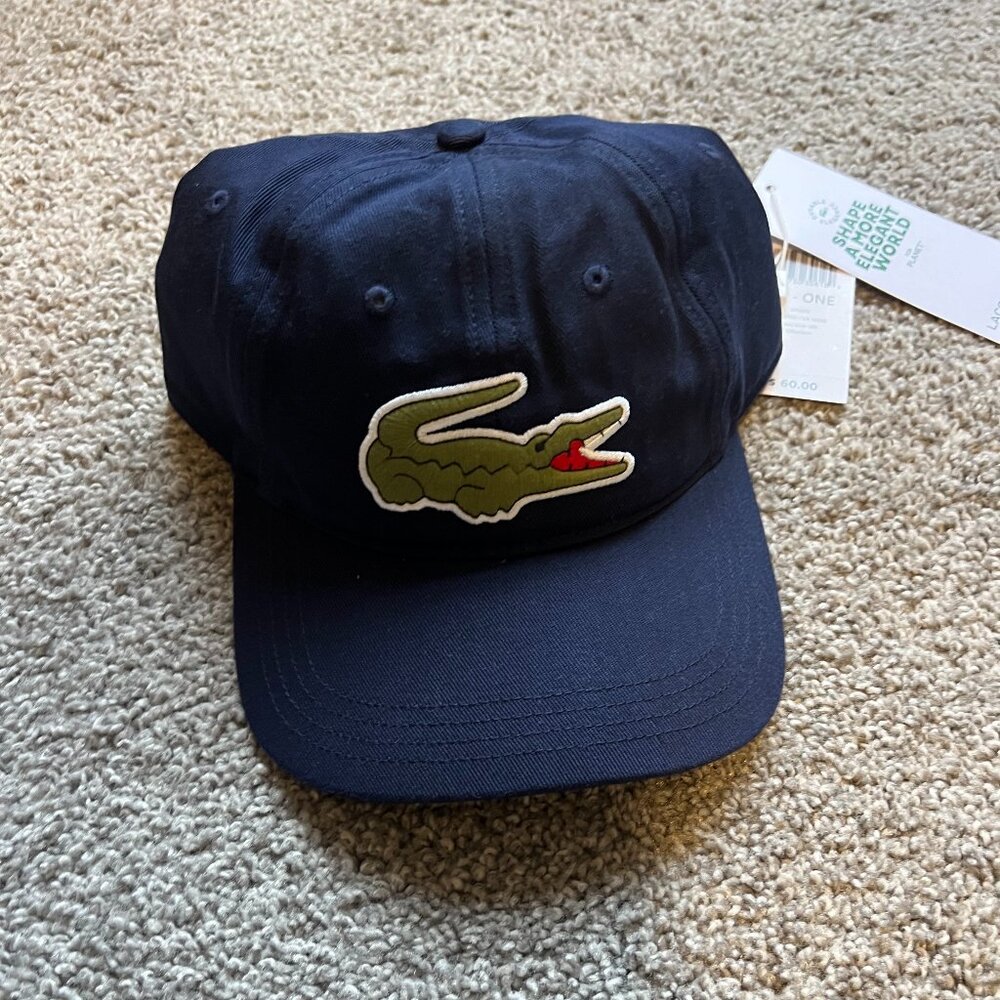 NWT Lacoste dad hat (NAVY)